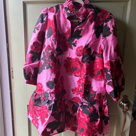 ✅FIRM PRICE. Tuckernuck cerise Blossom  Pink and Red Floral Dress. - Picture 2 of 11